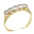 inel victorian de logodna. diamante & aur 14k. cca 1880